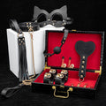 Set Of High-end BDSM Training Tools 8-piece Collar Set - BDSM Collar - BBCxMaster - Set Of High-end BDSM Training Tools 8-piece Collar Set - BDSM Collar - Black / With suitcase - BBCxMaster