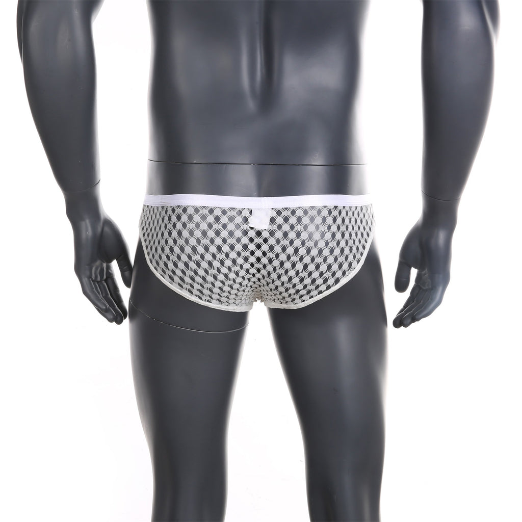 Underwear Men's Large Mesh Breathable Briefs Low Waist