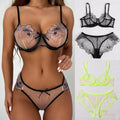 Elegant Sheer Floral Embroidered Lingerie Set for Women - BBCxMaster - Elegant Sheer Floral Embroidered Lingerie Set for Women - BBCxMaster