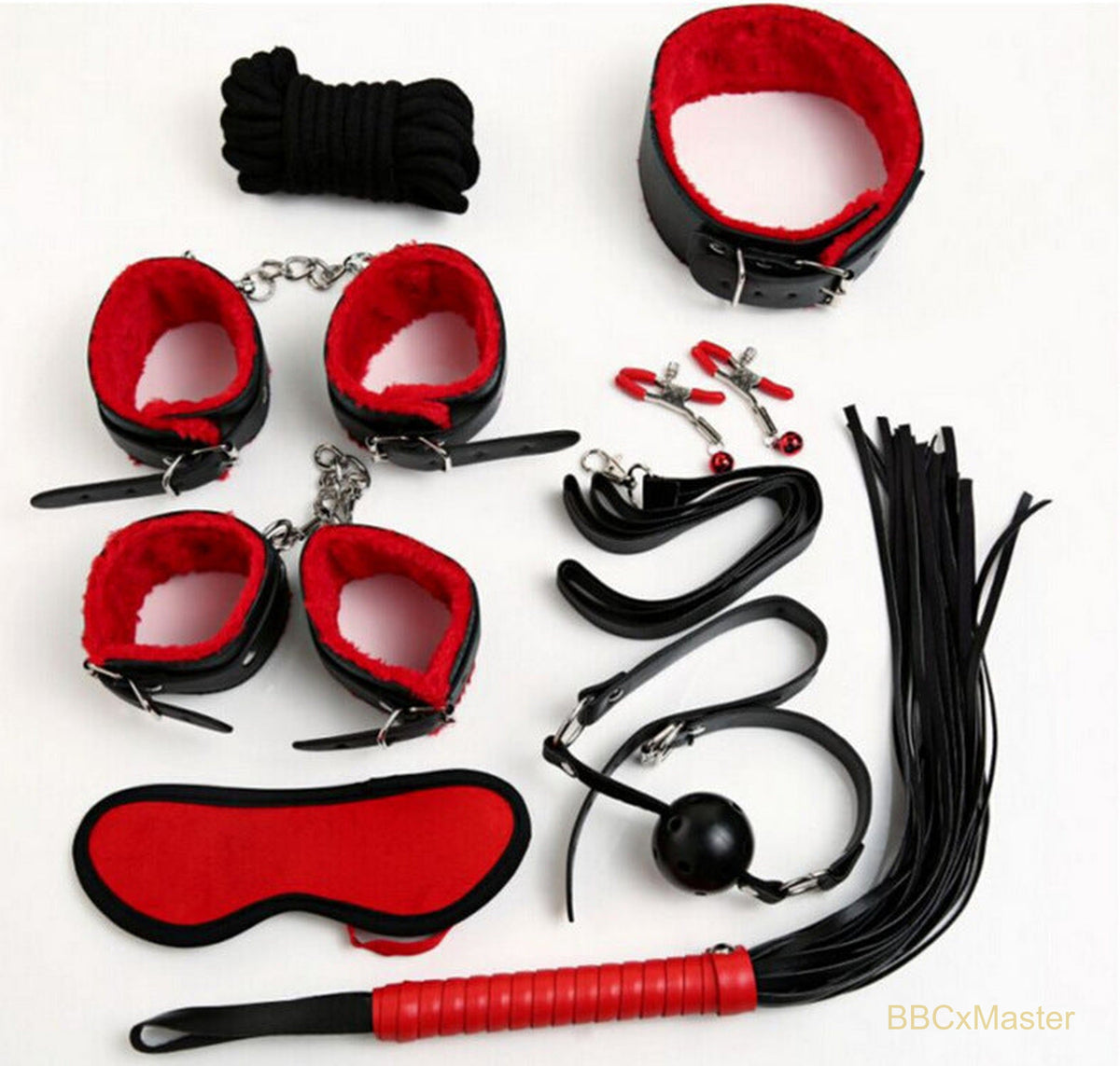 8-Piece Plush Bondage Restraint Set - Restraints - BBCxMaster - 8-Piece Plush Bondage Restraint Set - Restraints - Default - BBCxMaster