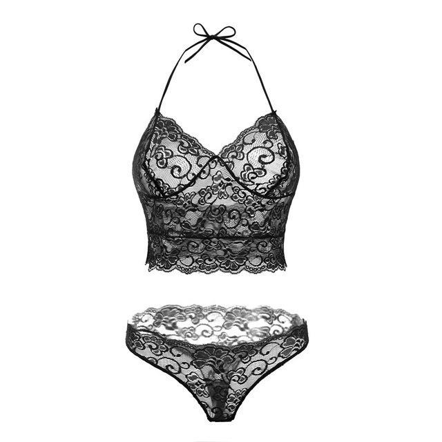 New erotic lingerie Sexy perspective pajamas set Sling lace lingerie - BBCxMaster - New erotic lingerie Sexy perspective pajamas set Sling lace lingerie - Black / M - BBCxMaster