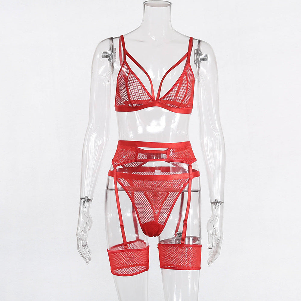 European And American Women's Lace Sling Set Three-piece Suit