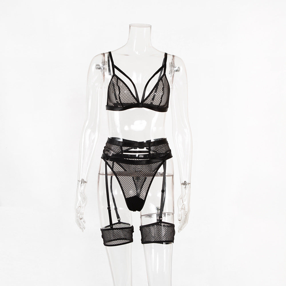 European And American Women's Lace Sling Set Three-piece Suit