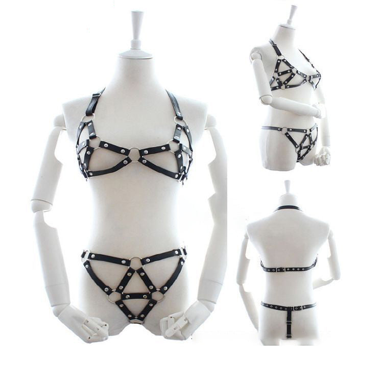 Female Slave One-piece Leather Suit - BBCxMaster - Female Slave One-piece Leather Suit - Type A / One size - BBCxMaster