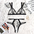 Three-Point Embroidered See-Through Bra - BBCxMaster - Three-Point Embroidered See-Through Bra - White / XL - BBCxMaster