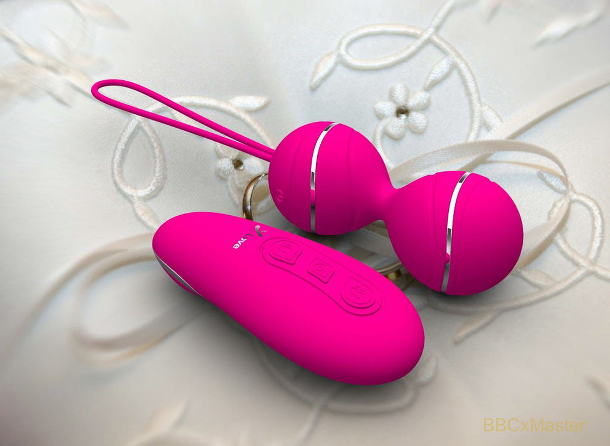Vibrating Ball with Remote Controller - BBCxMaster - Vibrating Ball with Remote Controller - Rose Red - BBCxMaster