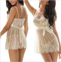 The Purity Veil - White Lace Babydoll Lingerie - BBCxMaster - The Purity Veil - White Lace Babydoll Lingerie - White / L - BBCxMaster