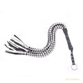 Diamond Handle Leather Riding Crop - Impact Play - BBCxMaster - Diamond Handle Leather Riding Crop - Impact Play - Black And White - BBCxMaster