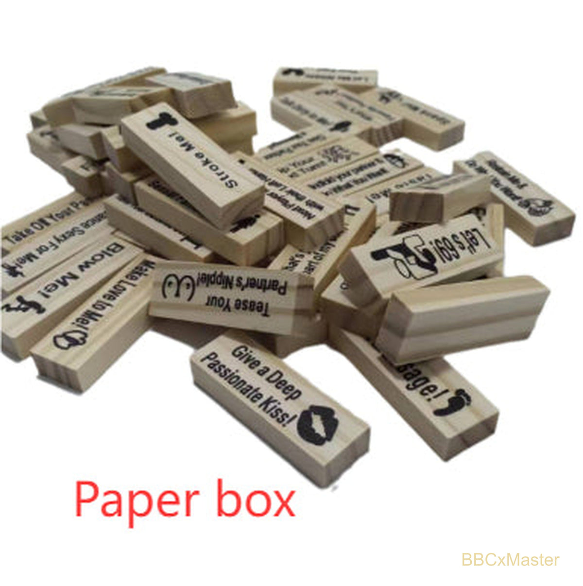 Couple Game Night Intimacy Block Tower Jenga Game Valentine Tumbling T - BBCxMaster - Couple Game Night Intimacy Block Tower Jenga Game Valentine Tumbling T - Wood Color - BBCxMaster