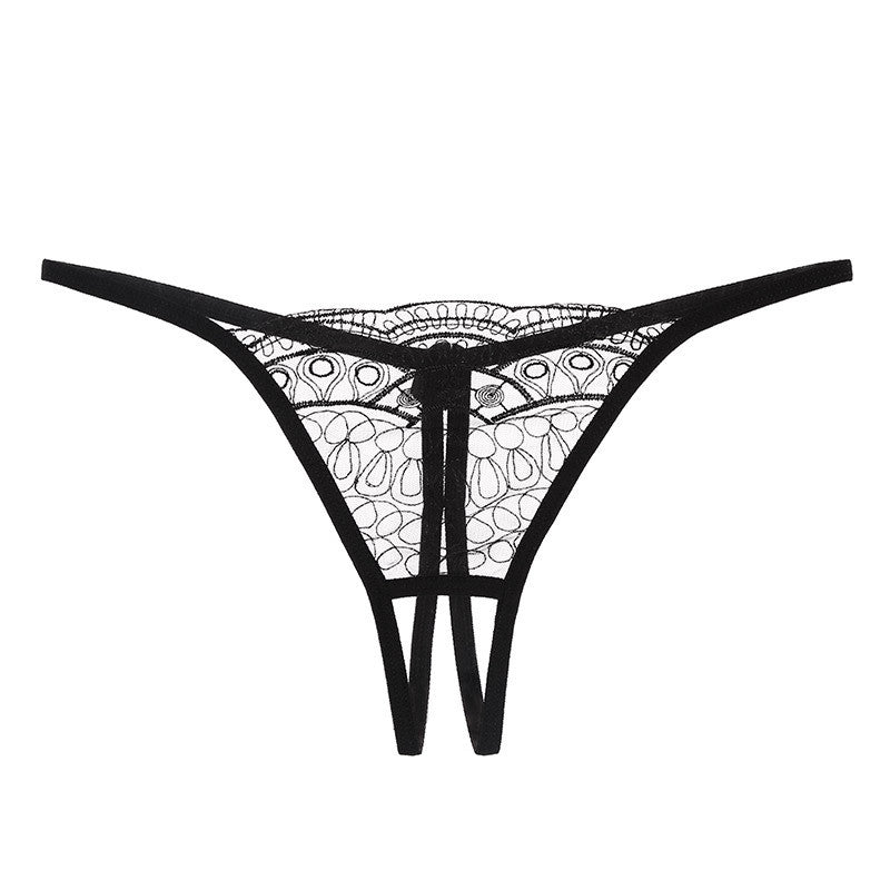 Women's Fashion Half-support Hollow Bra Embroidery Set