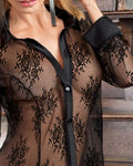 Elegant Sheer Lace Babydoll Nightdress - BBCxMaster - Elegant Sheer Lace Babydoll Nightdress - BBCxMaster