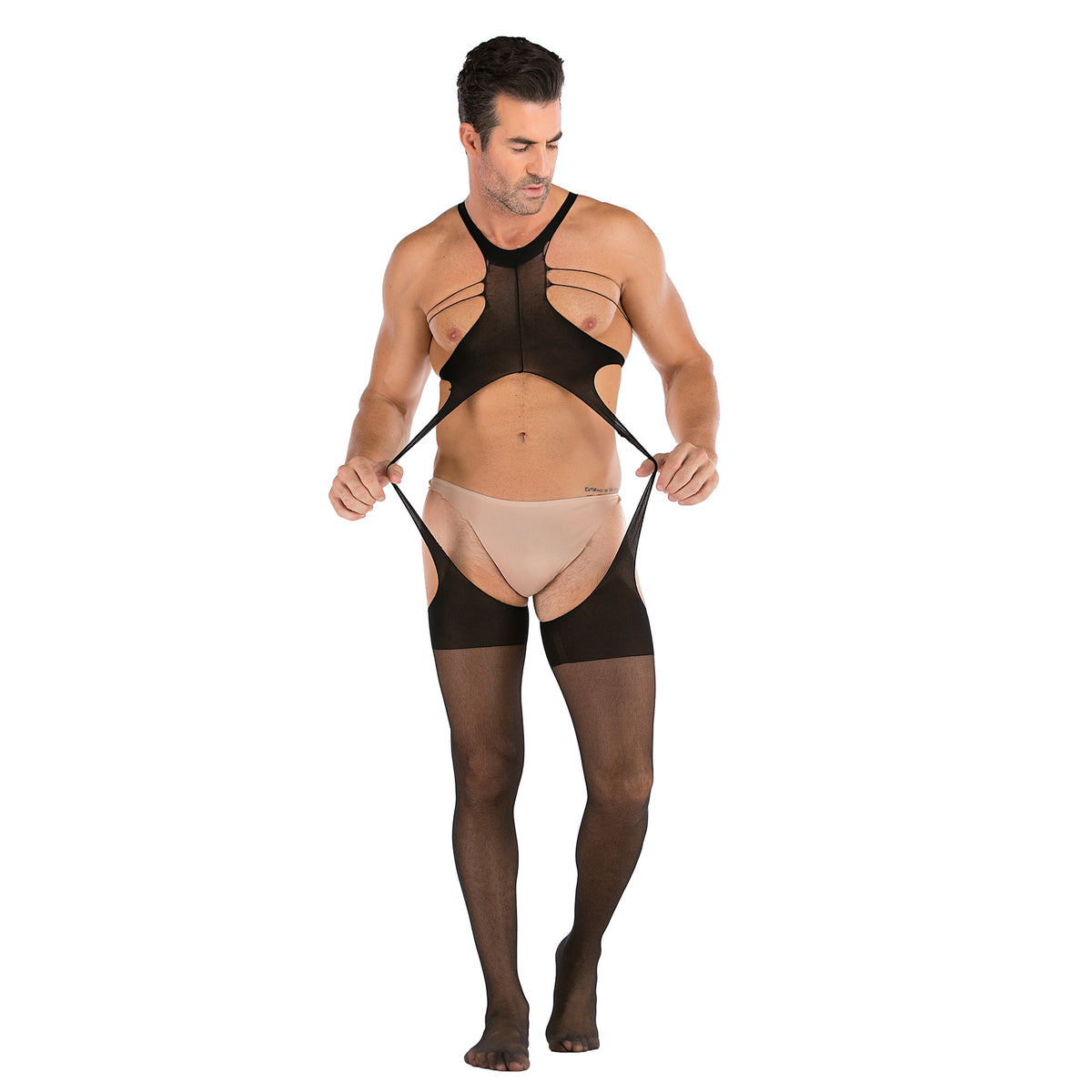 Men's Sexy File Sexy One-piece Stockings Underwear - BBCxMaster - Men's Sexy File Sexy One-piece Stockings Underwear - Black / One size - BBCxMaster