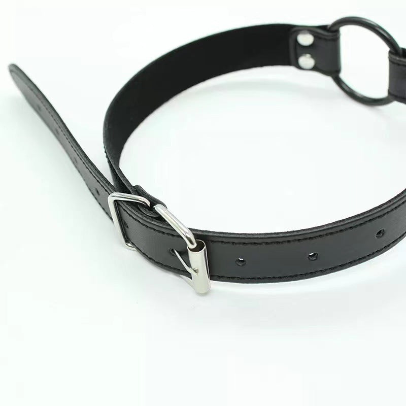Black Leather Couple Training Passion Toy