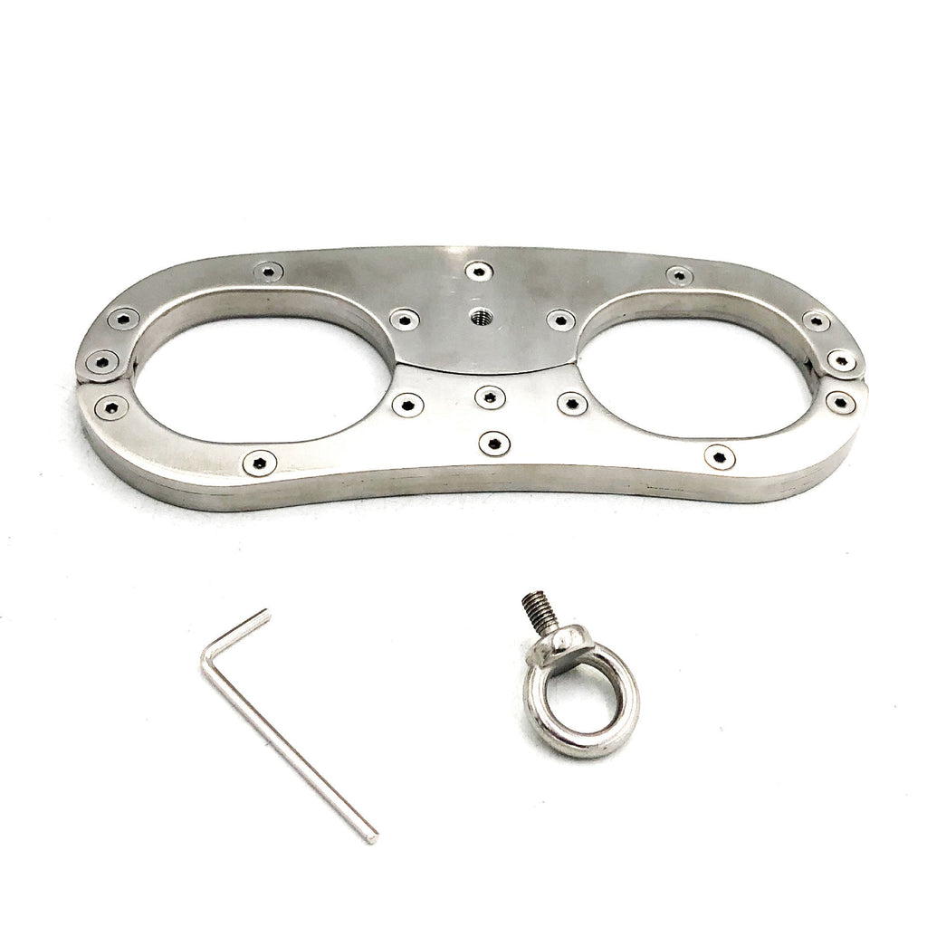 Stainless Steel Heavy Classical Fixed Handcuffs - Restraints - BBCxMaster - Stainless Steel Heavy Classical Fixed Handcuffs - Restraints - BBCxMaster