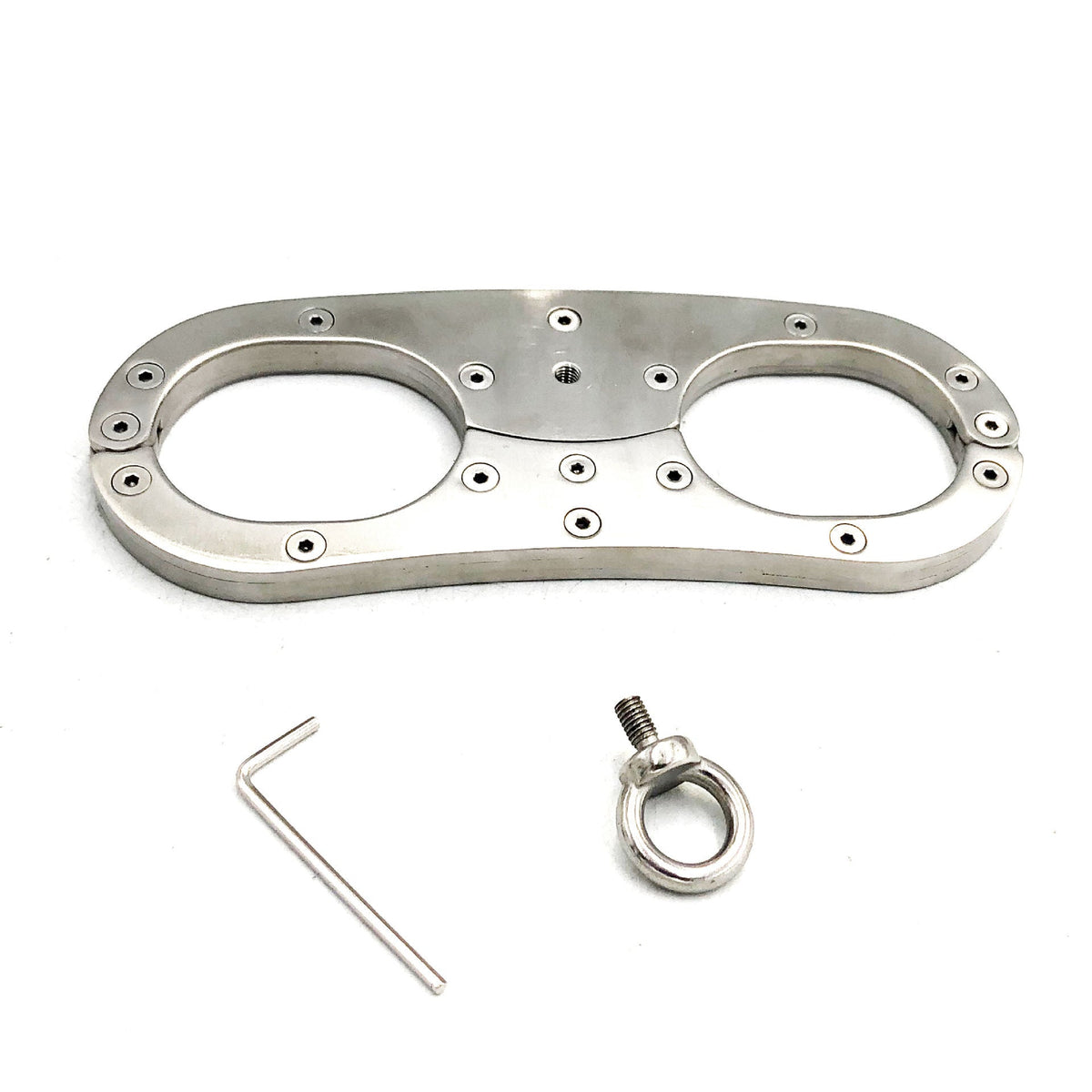 Stainless Steel Heavy Classical Fixed Handcuffs - Restraints - BBCxMaster - Stainless Steel Heavy Classical Fixed Handcuffs - Restraints - BBCxMaster