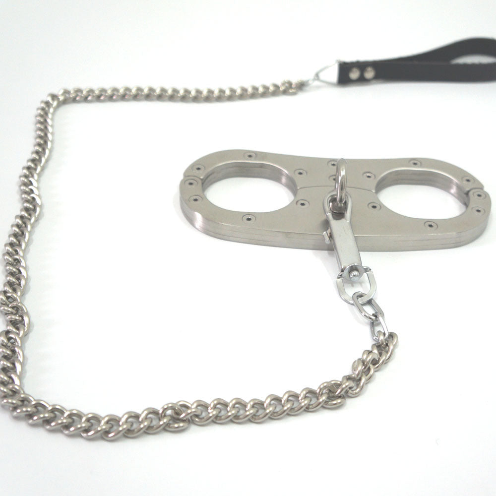 Stainless Steel Heavy Classical Fixed Handcuffs - Restraints - BBCxMaster - Stainless Steel Heavy Classical Fixed Handcuffs - Restraints - BBCxMaster