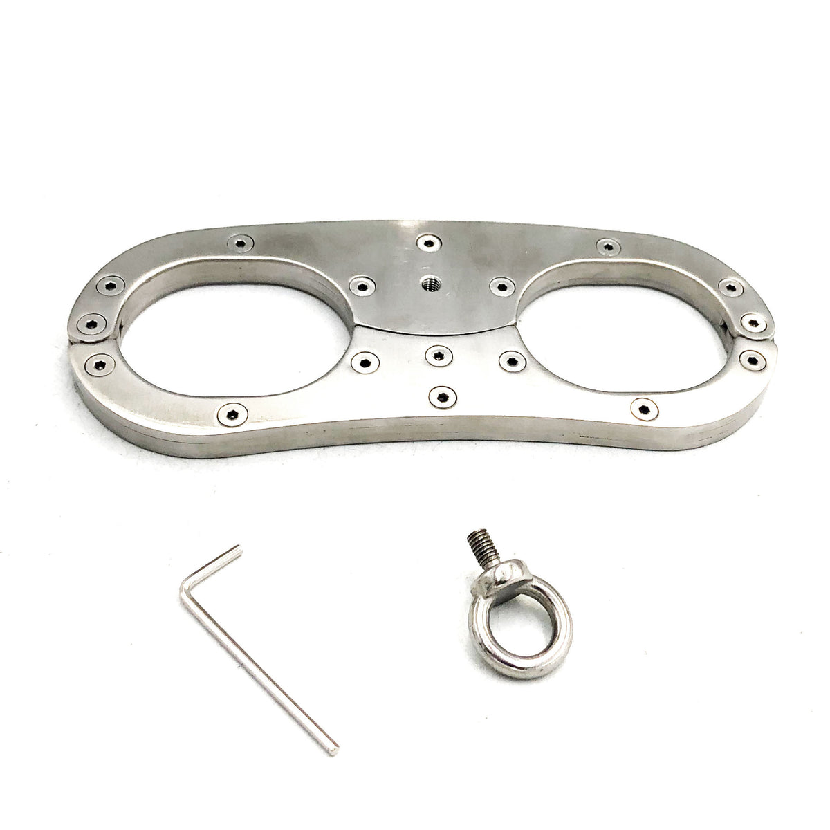 Stainless Steel Heavy Classical Fixed Handcuffs - Restraints - BBCxMaster - Stainless Steel Heavy Classical Fixed Handcuffs - Restraints - BBCxMaster