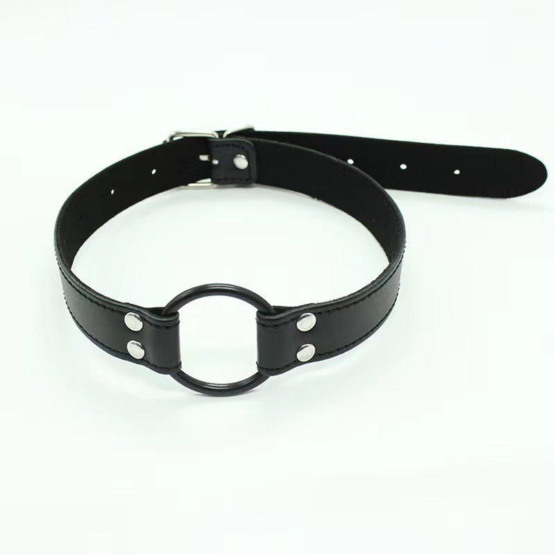 Black Leather Couple Training Passion Toy