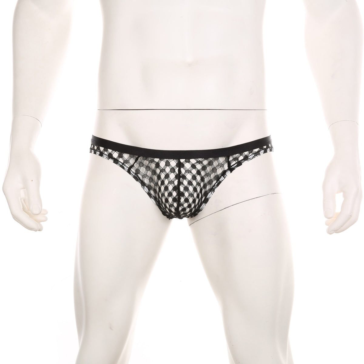 Underwear Men's Large Mesh Breathable Briefs Low Waist