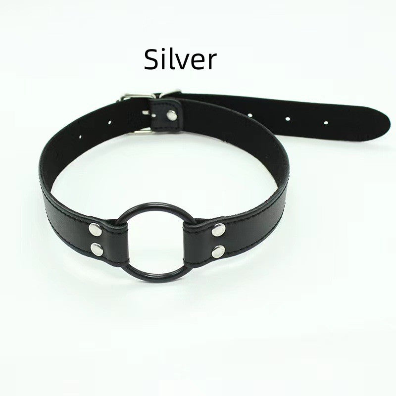 Black Leather Couple Training Passion Toy