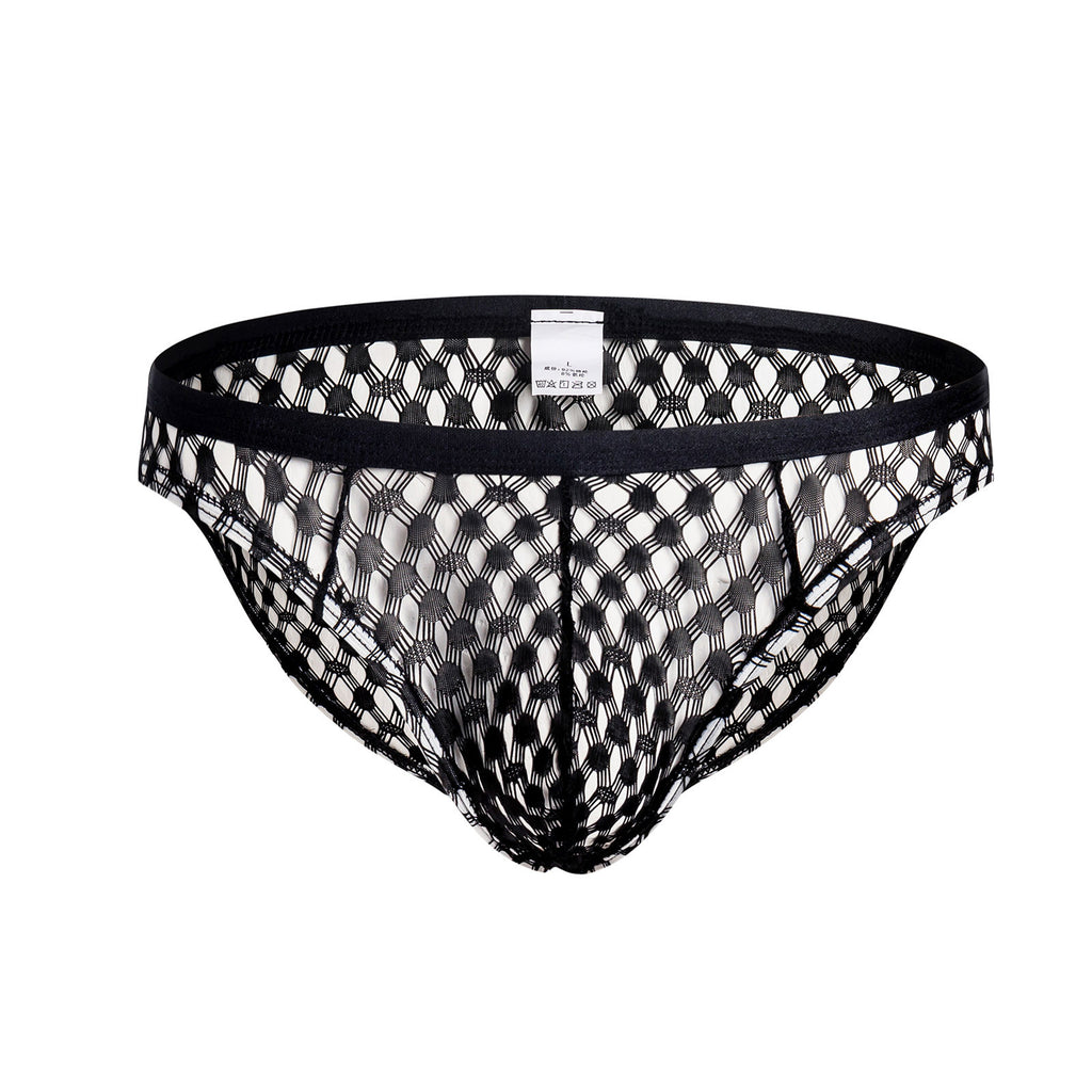 Underwear Men's Large Mesh Breathable Briefs Low Waist