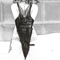 Leather Drawstring Restraint Gloves - Restraints - BBCxMaster - Leather Drawstring Restraint Gloves - Restraints - BBCxMaster
