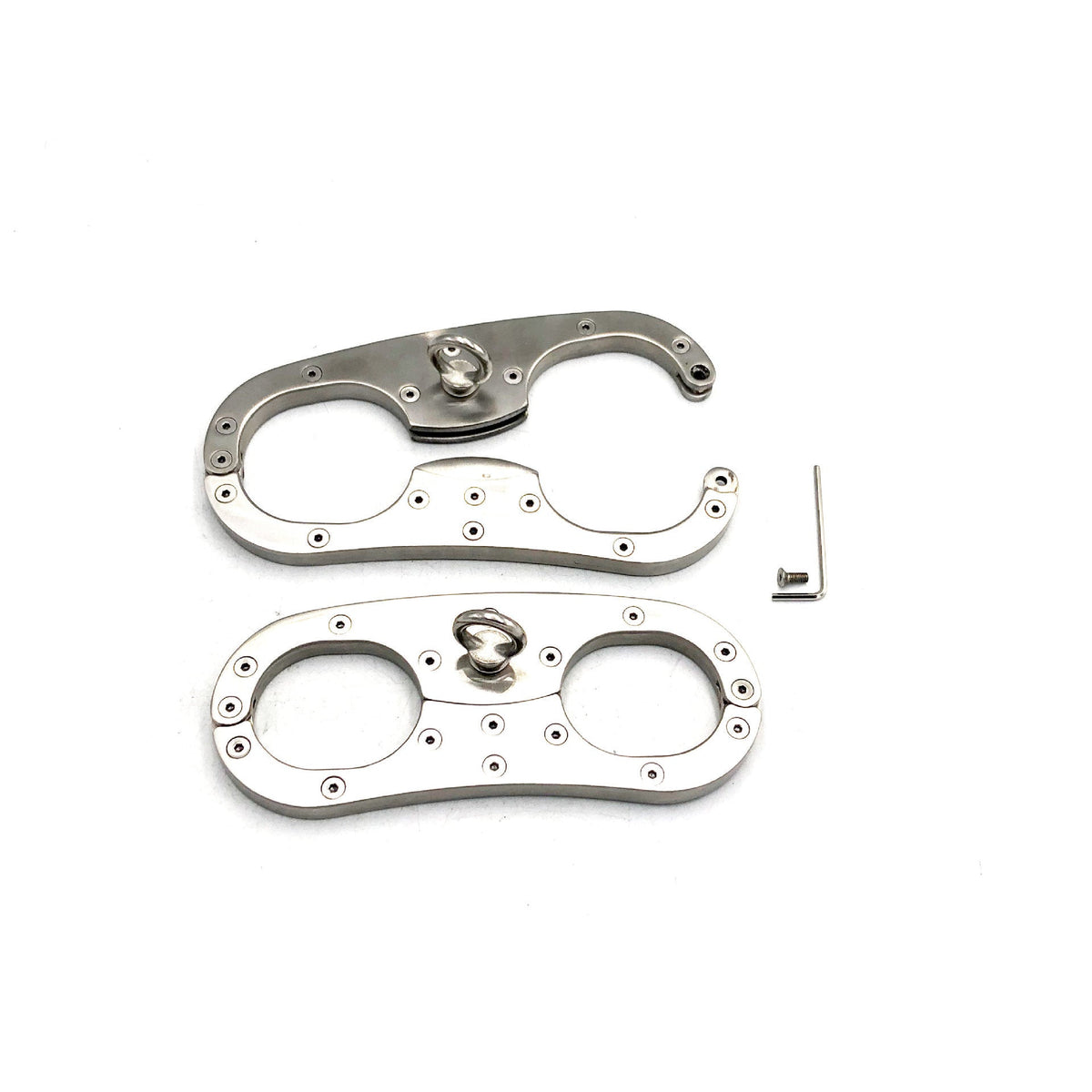 Stainless Steel Heavy Classical Fixed Handcuffs - Restraints - BBCxMaster - Stainless Steel Heavy Classical Fixed Handcuffs - Restraints - BBCxMaster