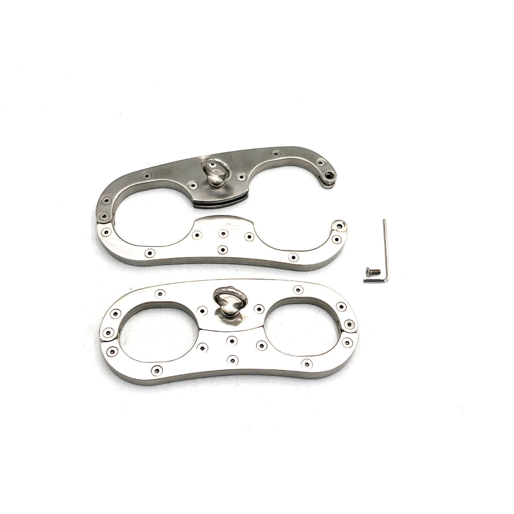 Stainless Steel Heavy Classical Fixed Handcuffs - Restraints - BBCxMaster - Stainless Steel Heavy Classical Fixed Handcuffs - Restraints - BBCxMaster