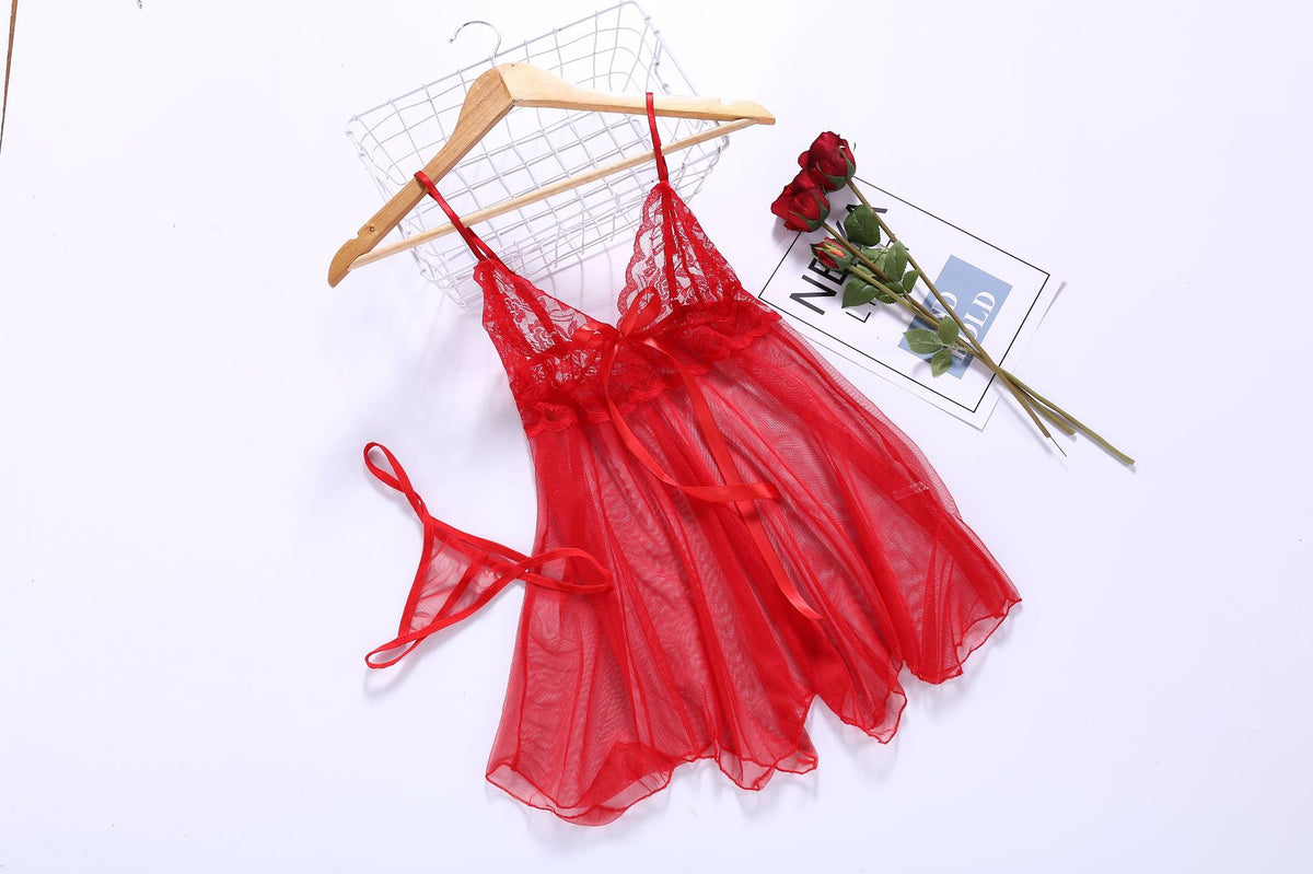 Sexy Lingerie Sexy Lingerie Front Slit Nightdress - BBCxMaster - Sexy Lingerie Sexy Lingerie Front Slit Nightdress - Red / 2XL - BBCxMaster