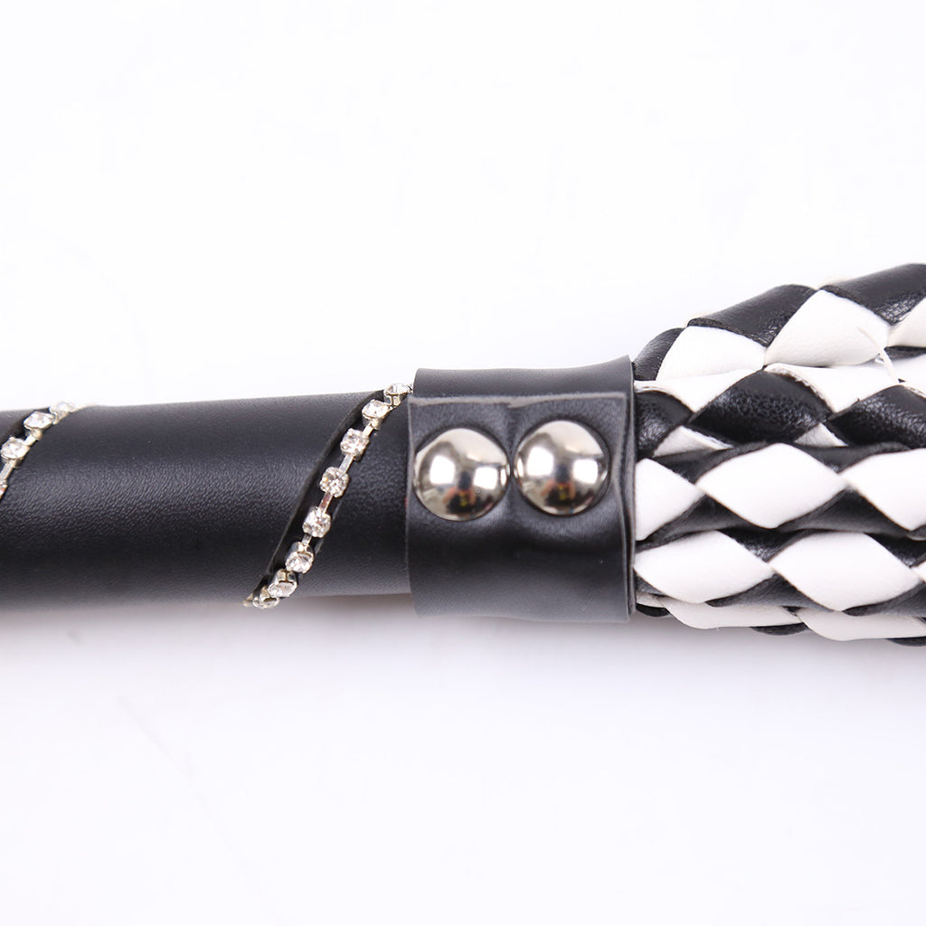 Leather Riding Crop – Diamond-Pattern Woven Handle - Impact Play - BBCxMaster - Leather Riding Crop – Diamond-Pattern Woven Handle - Impact Play - BBCxMaster