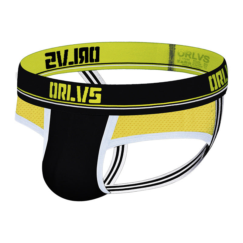 Men's Low-Waist Color Matching Thong Underwear