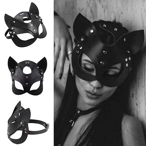 Leather Mask Women Sexy Half Face Mask Half Face Mask Cosplay Costume Accessories Halloween Masquera