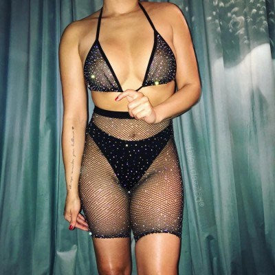 Small net hot diamond swimsuit bikini - BBCxMaster - Small net hot diamond swimsuit bikini - Black - BBCxMaster