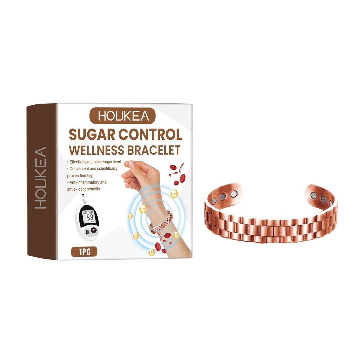 Zinc Alloy Magnetic Wellness Bracelet - BBCxMaster - Zinc Alloy Magnetic Wellness Bracelet - Bracelet - BBCxMaster
