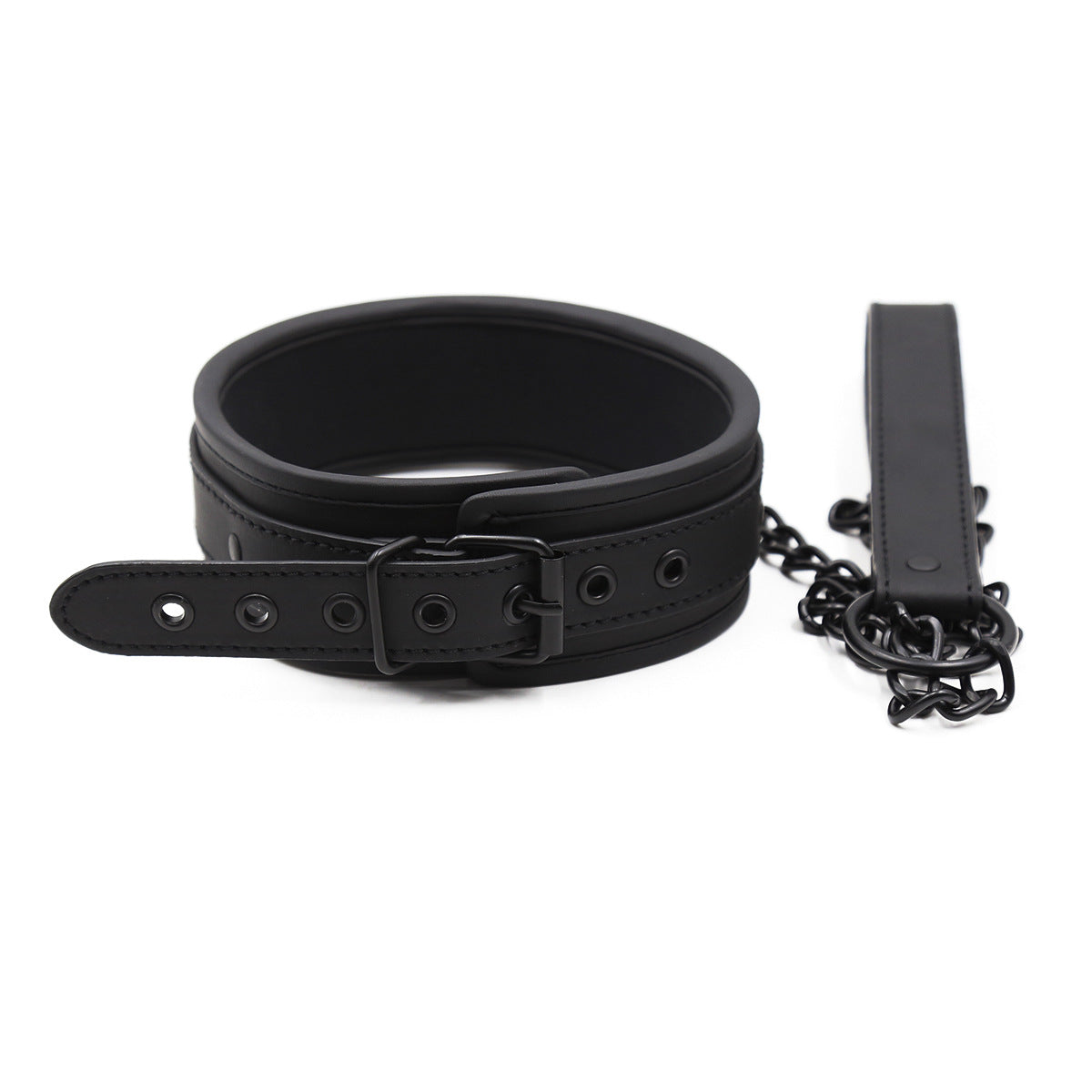 Leather Edging Couple Neck Sleeve Collar