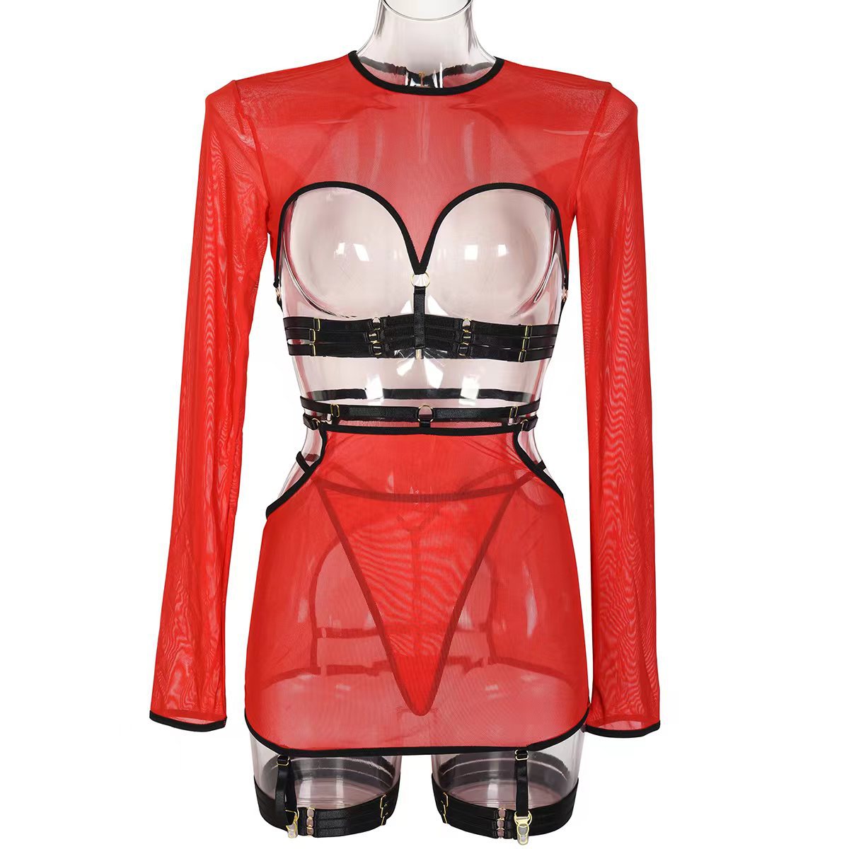 Women's Cutout Lace-up Personalized Long-sleeved Suit