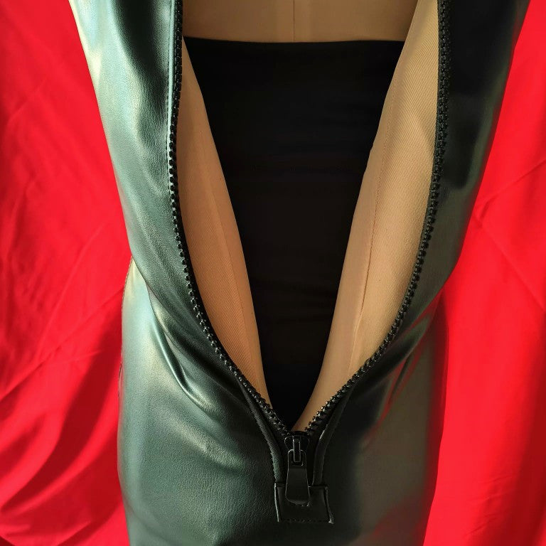 Leather All-inclusive Bondage And Discipline Tight Hip Skirt