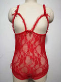Lace Lace Dew Emulsification Translucent Onesie Appeal Underwear - Lin - BBCxMaster - Lace Lace Dew Emulsification Translucent Onesie Appeal Underwear - Lin - Red / 2XL - BBCxMaster
