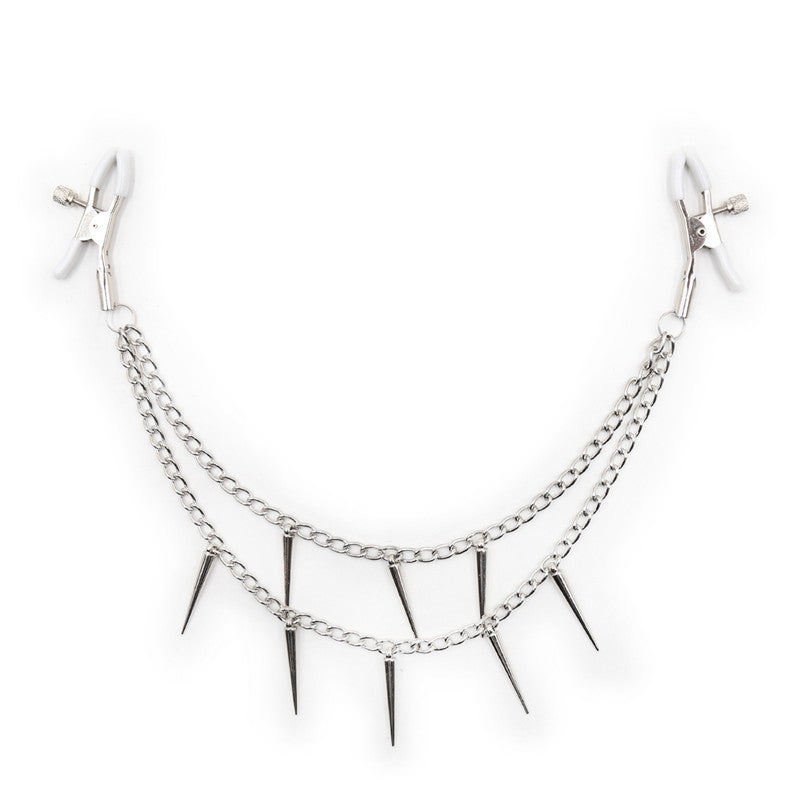 Nail Chain Clip Milk Women's Toy - BBCxMaster - Nail Chain Clip Milk Women's Toy - Spike Nipple Clamp - BBCxMaster