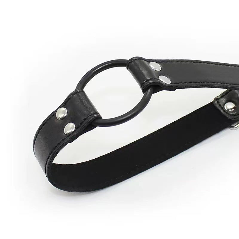 Black Leather Couple Training Passion Toy