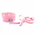 Toy Black Leather Bondage Lock Collar Strap - BDSM Collar - BBCxMaster - Toy Black Leather Bondage Lock Collar Strap - BDSM Collar - BBCxMaster