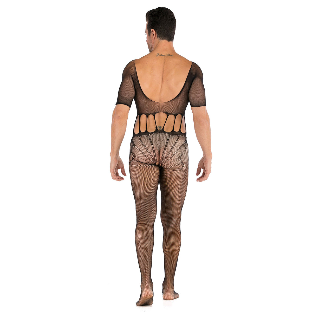 Men's Sheer Mesh Bodysuit - BBCxMaster - Men's Sheer Mesh Bodysuit - BBCxMaster
