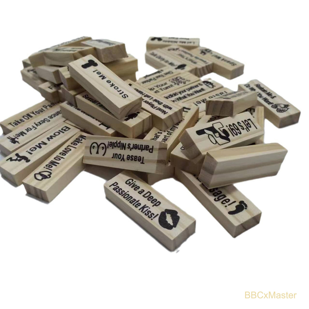 Couple Game Night Intimacy Block Tower Jenga Game Valentine Tumbling T - BBCxMaster - Couple Game Night Intimacy Block Tower Jenga Game Valentine Tumbling T - BBCxMaster