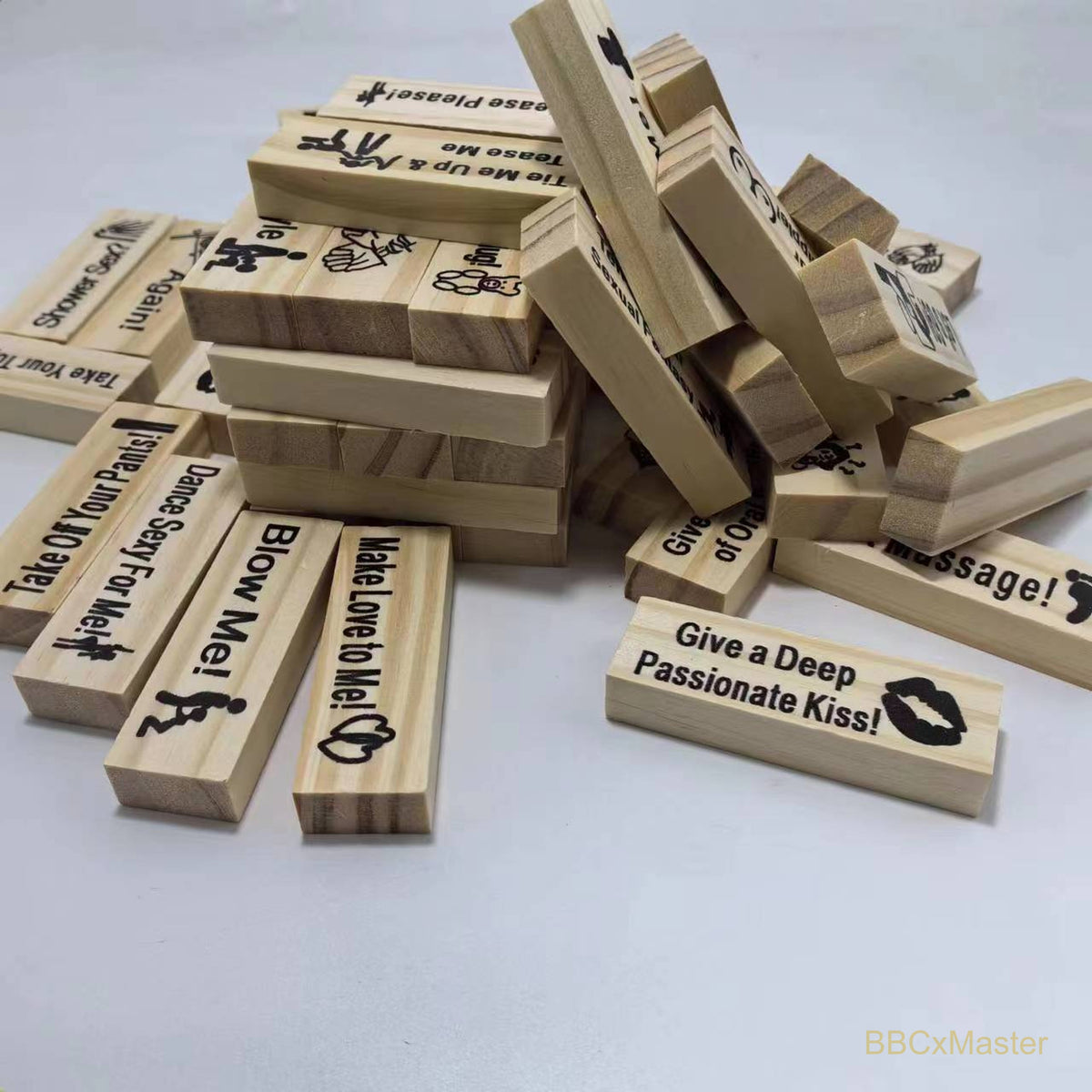 Couple Game Night Intimacy Block Tower Jenga Game Valentine Tumbling T - BBCxMaster - Couple Game Night Intimacy Block Tower Jenga Game Valentine Tumbling T - BBCxMaster