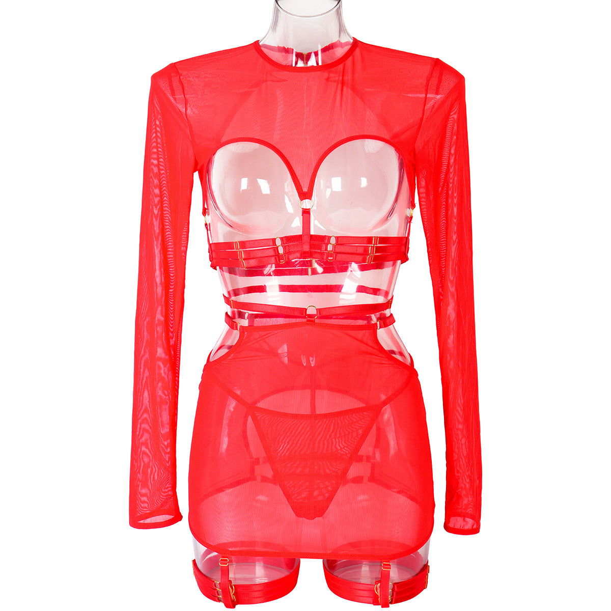 Women's Cutout Lace-up Personalized Long-sleeved Suit