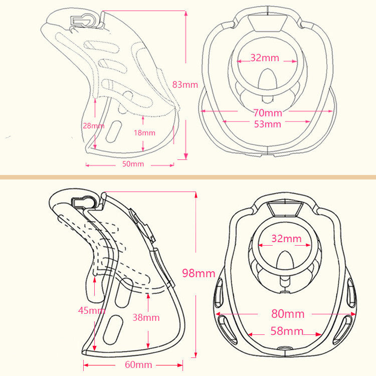 Men's Fashion Simple Solid Color All-around Plastic Chastity Lock - Ch - BBCxMaster - Men's Fashion Simple Solid Color All-around Plastic Chastity Lock - Ch - BBCxMaster