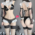 Elegant Lace Maid Lingerie Costume Set for Women - BBCxMaster - Elegant Lace Maid Lingerie Costume Set for Women - Black - BBCxMaster