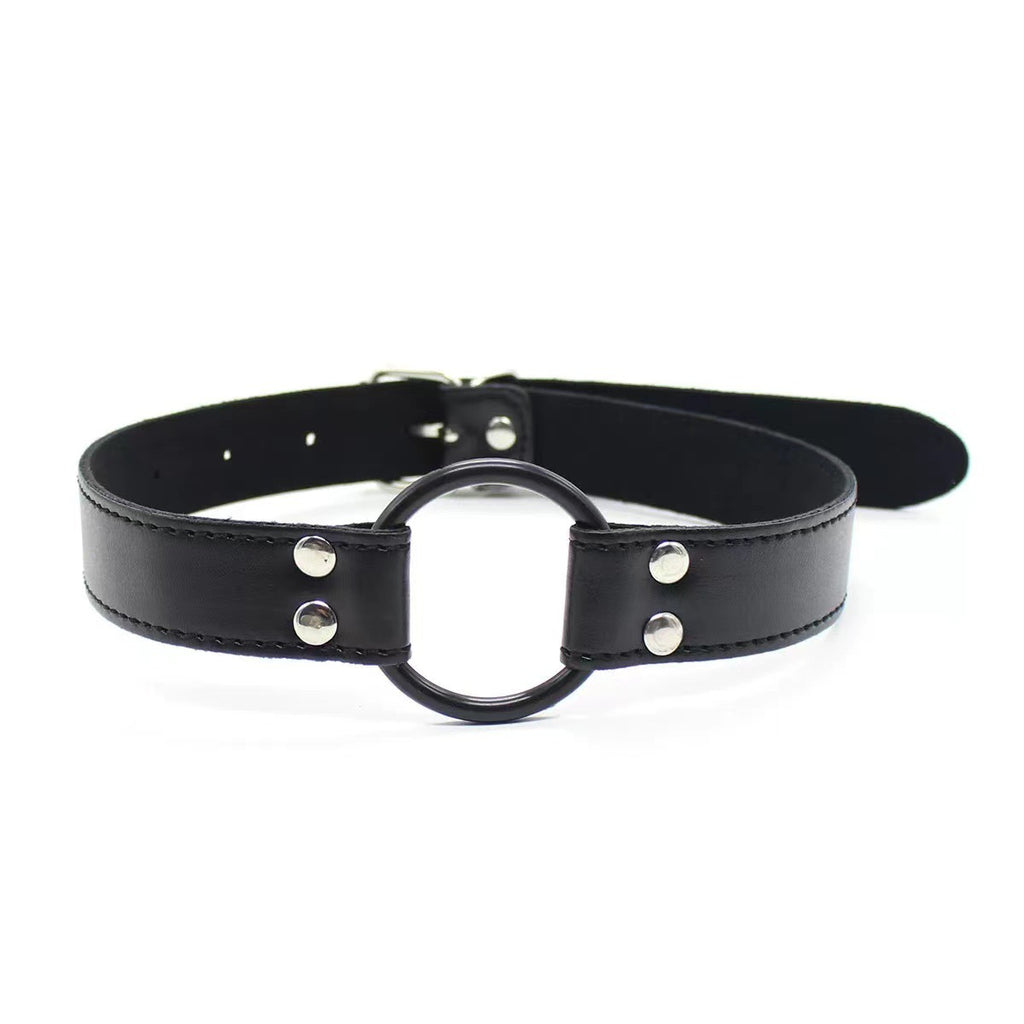 Black Leather Couple Training Passion Toy
