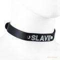 Crystal Letter Leather Collar - BDSM Collar - BBCxMaster - Crystal Letter Leather Collar - BDSM Collar - BBCxMaster