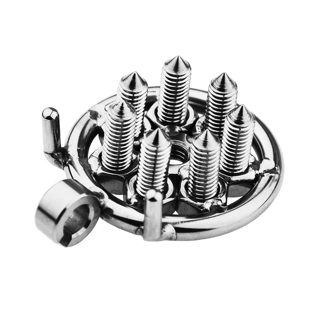 Chastity Lock Men's CB Festival Lock Pin Thorn SM Men's Stainless Steel Cage Bird Cage